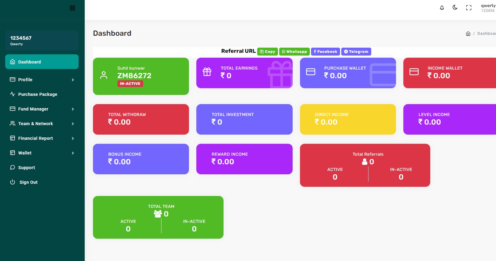 MLM Demo - Member Login - MPT1005